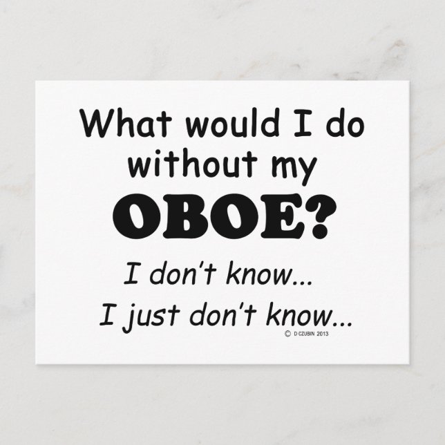 What Would I Do, Oboe Postcard (Front)