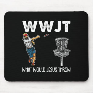 What Would Jesus Throw Christmas Wwjt Disc Golf Ch Mouse Pad