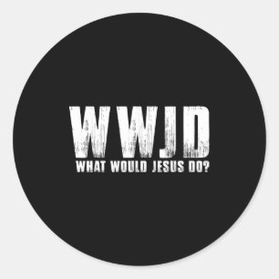 What Would Jesus Wwjd Christian Classic Round Sticker