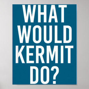 What would kermit do funny name joke men gift poster