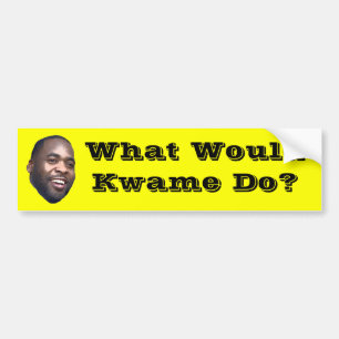 What Would Kwame Do? Bumper Sticker
