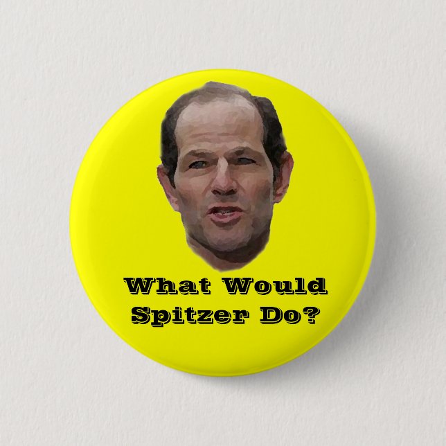 What Would Spitzer Do? 6 Cm Round Badge (Front)