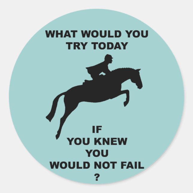 What Would You Do...Hunter Jumper Classic Round Sticker (Front)