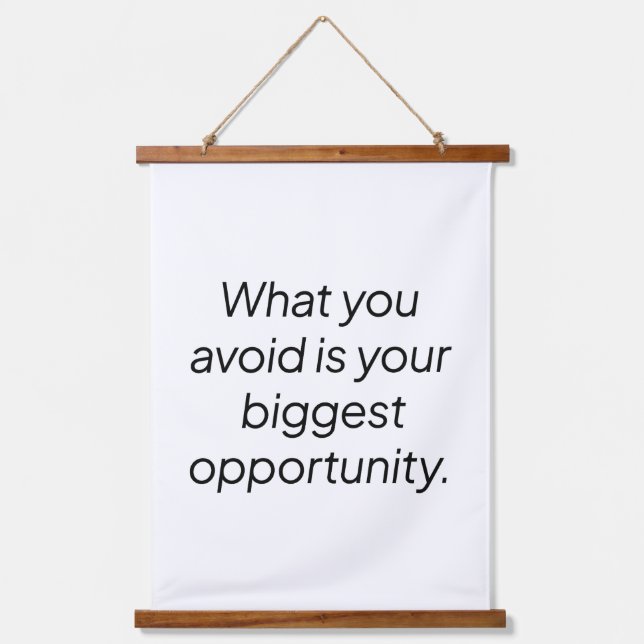 What You Avoid Wood Topped Wall Tapestry (Front)