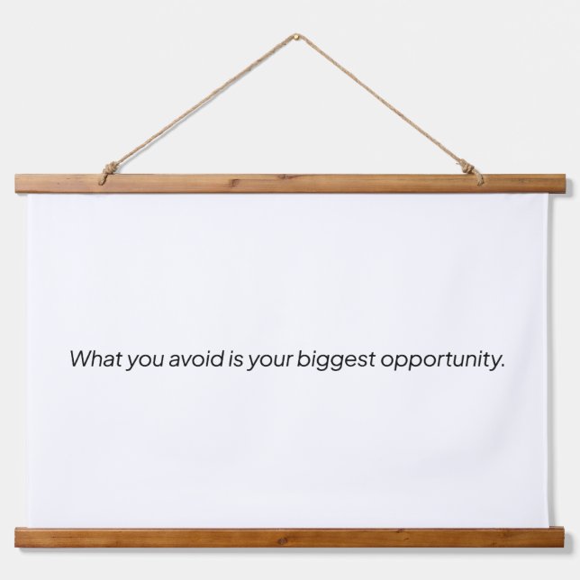 What You Avoid Wood Topped Wall Tapestry (Front)