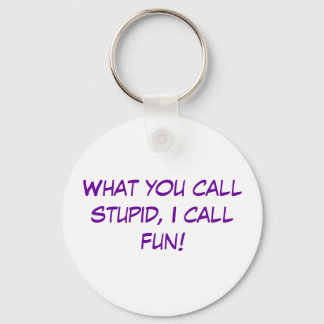 What you call stupid, I call fun! Key Ring