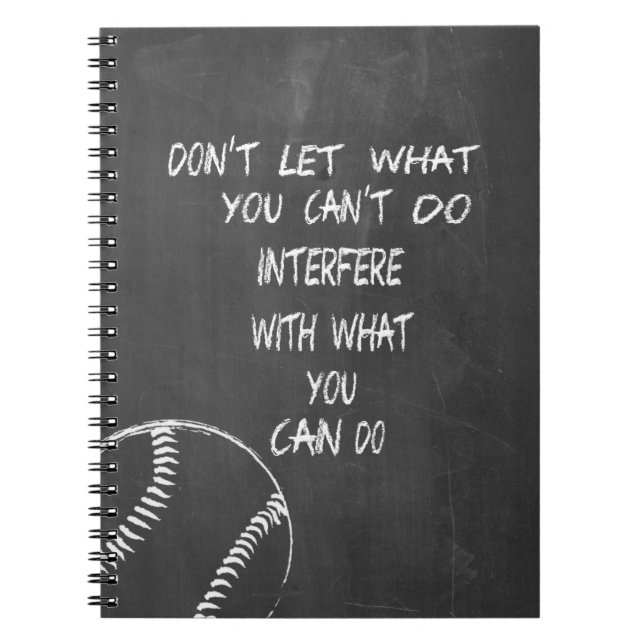 What You Can Do Baseball Motivational Notebook (Front)