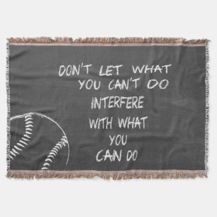 What You Can Do Baseball Motivational Throw Blanket