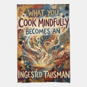 "What You Cook Mindfully Becomes an Ingested Talis Tea Towel
