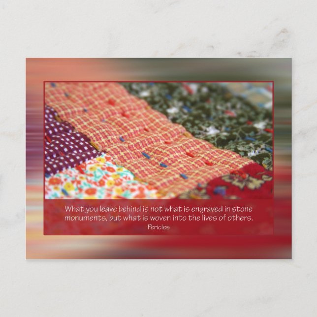 What you leave behind postcard (Front)