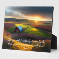 What You Love Rumi Quote Pastoral Scene Tabletop