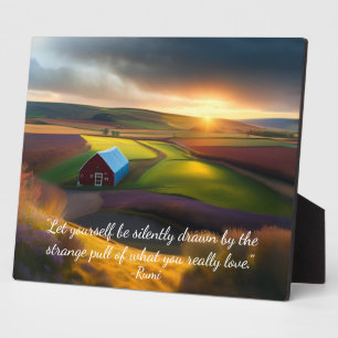What You Love Rumi Quote Pastoral Scene Tabletop Plaque