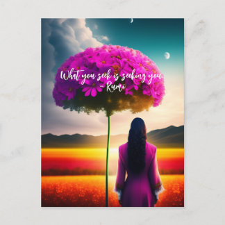 What You Seek Dreamscape Rumi Quote Postcard
