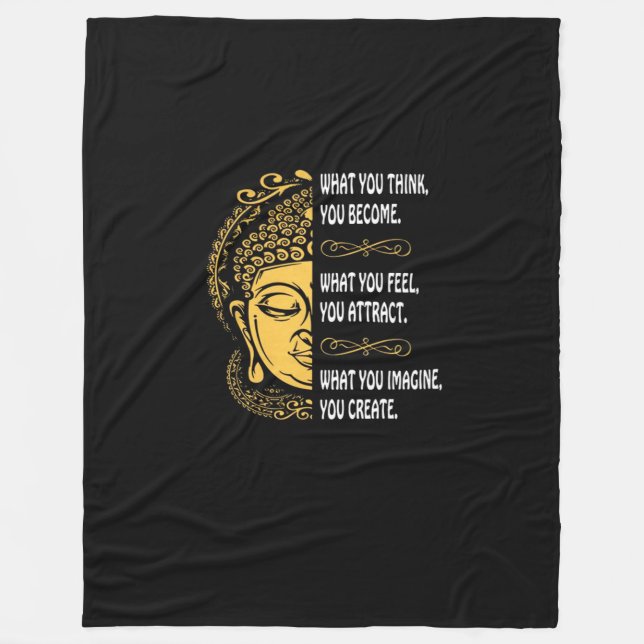 What you think you become fleece blanket (Front)