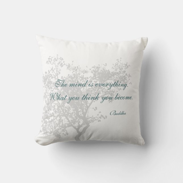 What You Think You Become Quote - Buddha Pillows (Front)