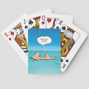 Whatcha Doing? Shipwreck Cartoon Playing Cards