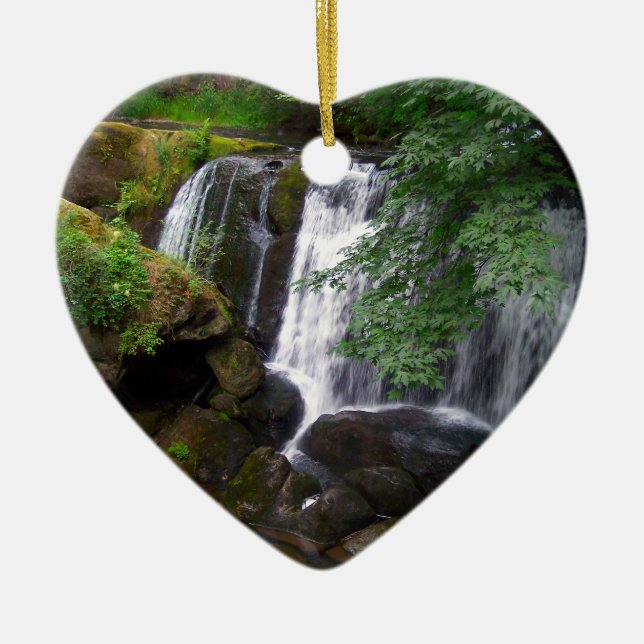 Whatcom Falls Ceramic Tree Decoration (Front)