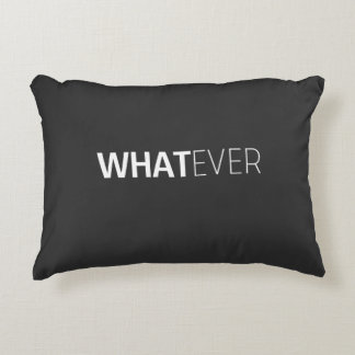 'WHATEVER' BLACK DECORATIVE CUSHION