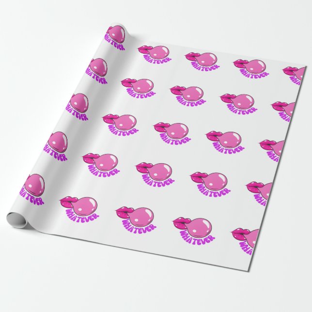 Whatever Bubble Gum Wrapping Paper (Unrolled)