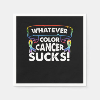 Whatever Colour Cancer Sucks Cancer Awareness Napkin
