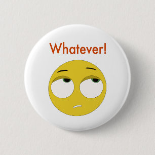 Whatever emoji 6 cm round badge