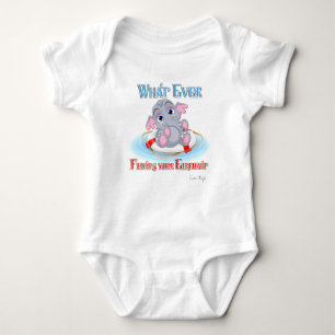 Whatever Floats Your Baby Elephant Baby Bodysuit