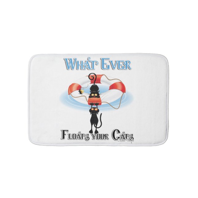 WhatEver Floats your Cats 2 Bath Mat (Front)