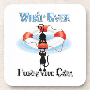 WhatEver Floats your Cats Coaster