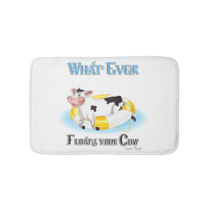Whatever Floats Your Cow Bath Mat