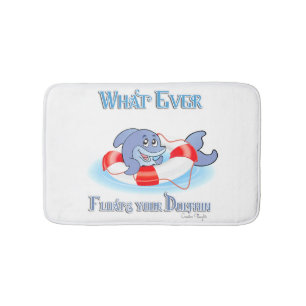 Whatever Floats Your Dolphin Bath Mat