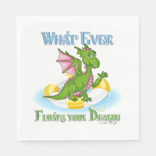 Whatever Floats Your Dragon Cute Napkin