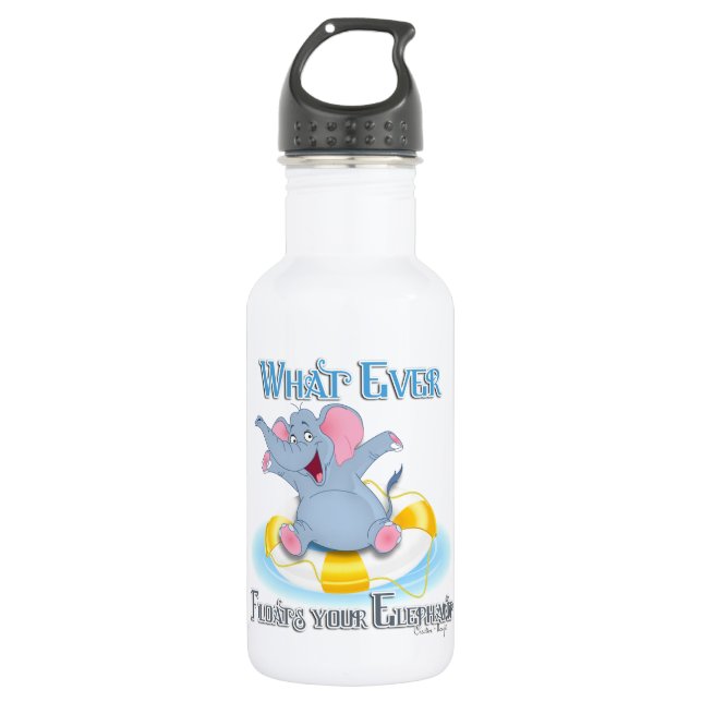 Whatever Floats your Elephant 532 Ml Water Bottle (Front)