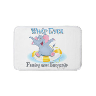 Whatever Floats your Elephant Bath Mat