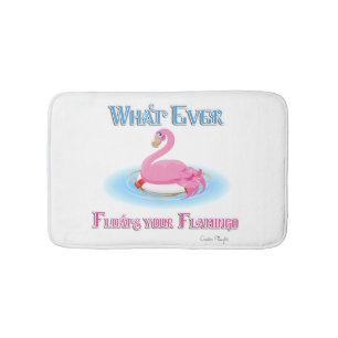 Whatever Floats Your Flamingo 2 Bath Mat