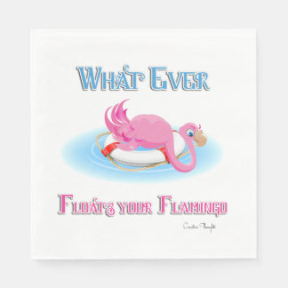 Whatever Floats Your Flamingo 3 Napkin