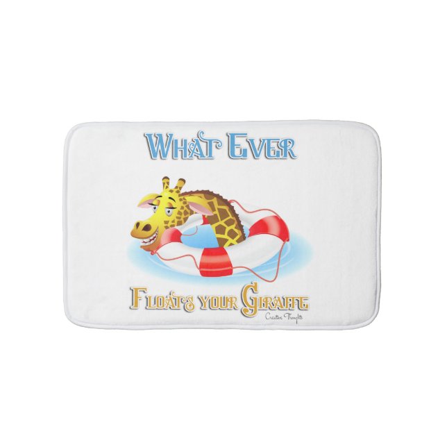 Whatever Floats Your Giraffe 2 Bath Mat (Front)