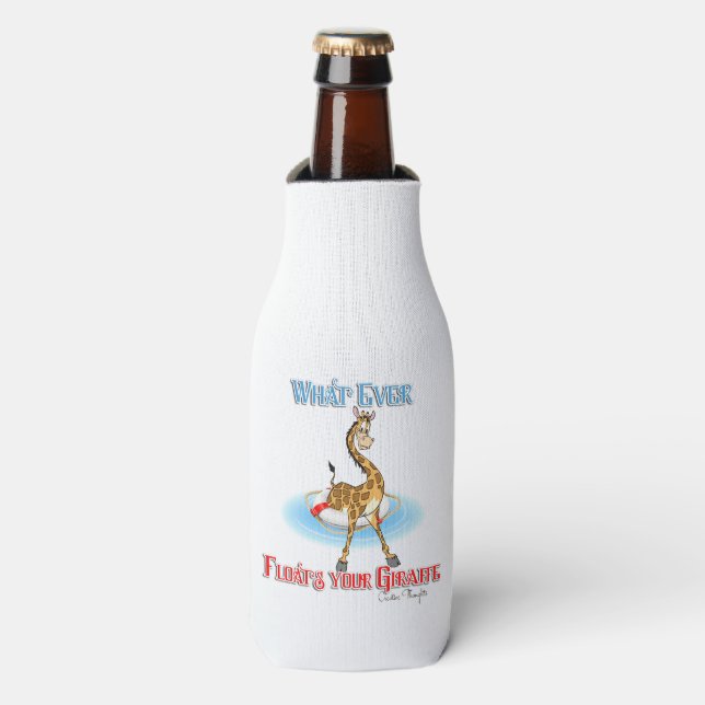 Whatever Floats Your Giraffe Bottle Cooler (Bottle Front)