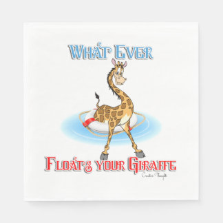 Whatever Floats Your Giraffe Napkin