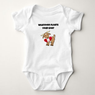 Whatever Floats your Goat Life Preserver Cartoon Baby Bodysuit