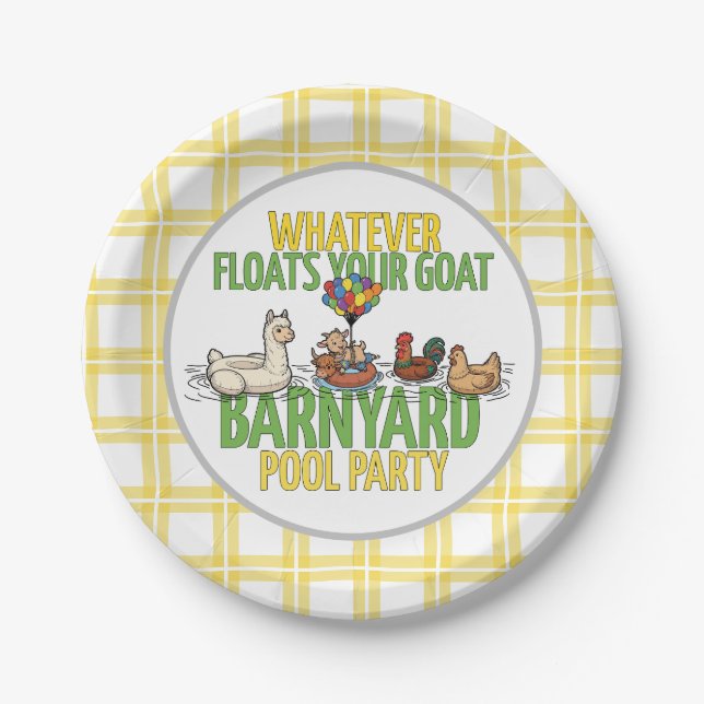 Whatever Floats Your Goat Small Paper Party Plate (Front)