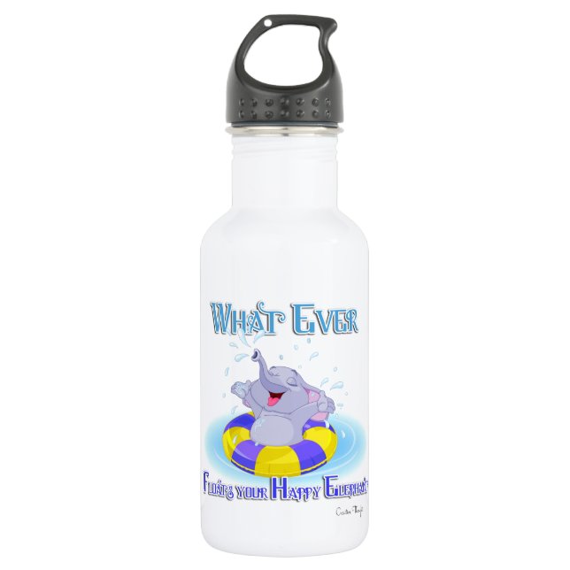 Whatever Floats Your Happy Elephant 532 Ml Water Bottle (Front)
