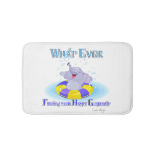 Whatever Floats Your Happy Elephant Bath Mat