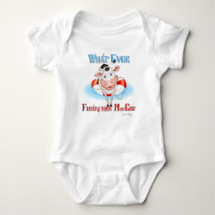 Whatever Floats Your Moo Cow Baby Bodysuit