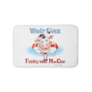 Whatever Floats Your Moo Cow Bath Mat