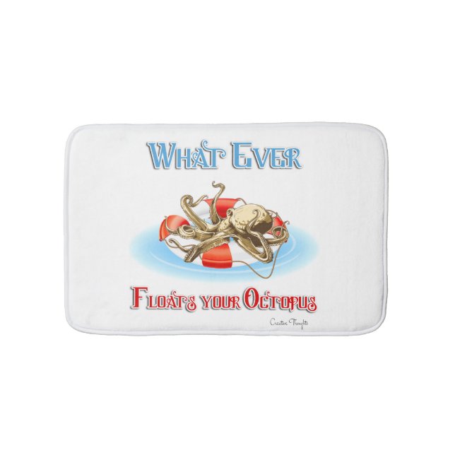 Whatever Floats Your Octopus Bath Mat (Front)