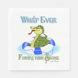 Whatever Floats your Snake Napkin