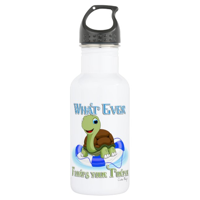 Whatever Floats Your Turtle 2 532 Ml Water Bottle (Front)