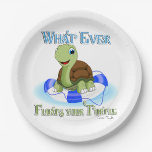 Whatever Floats Your Turtle 2 Paper Plate