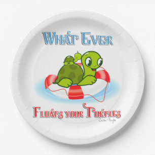 Whatever Floats Your Turtles 2 Paper Plate