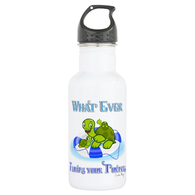 Whatever Floats Your Turtles 3 532 Ml Water Bottle (Front)